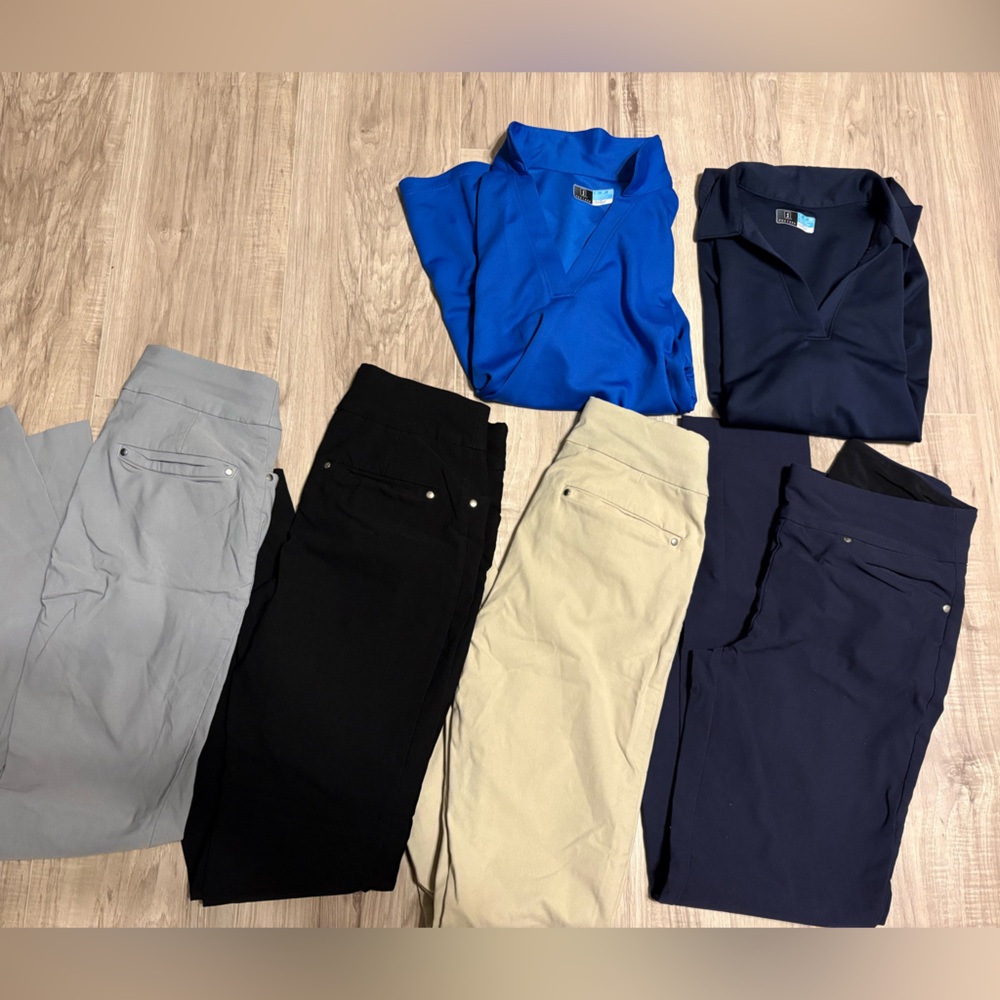 PGA Tour Women's Casual Pants - Black, Gray, Navy, Tan